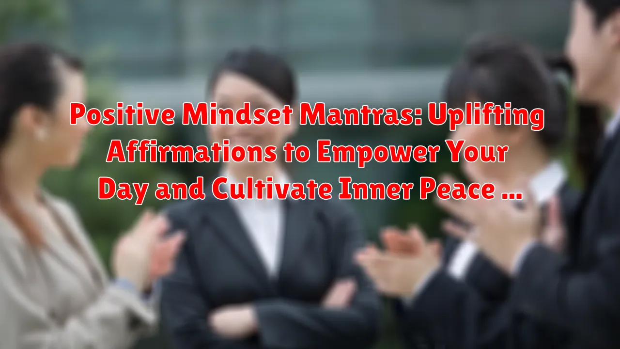 Positive Mindset Mantras: Uplifting Affirmations to Empower Your Day and Cultivate Inner Peace Positive Mindset Mantras: Uplifting Affirmations to Empower Your Day and Cultivate Inner Peace