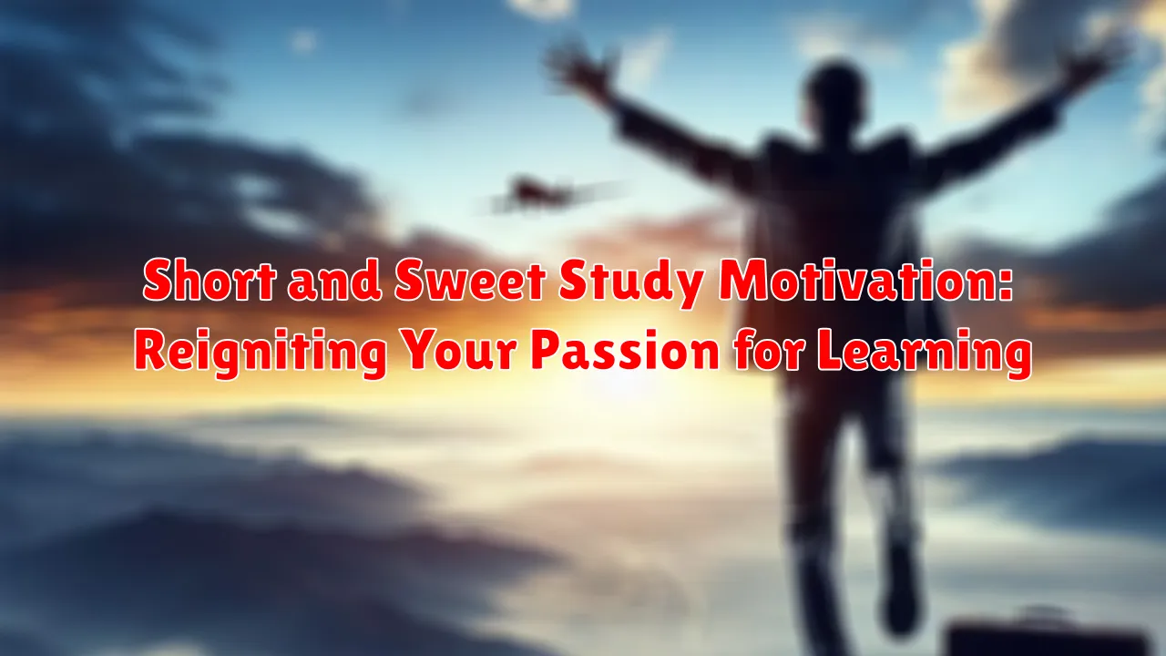 Short and Sweet Study Motivation: Reigniting Your Passion for Learning Short and Sweet Study Motivation: Reigniting Your Passion for Learning